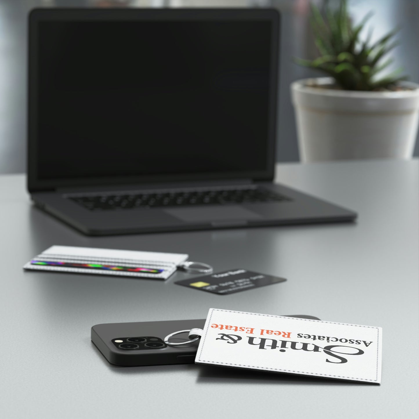 Smith & Associates Saffiano Leather Card Holder