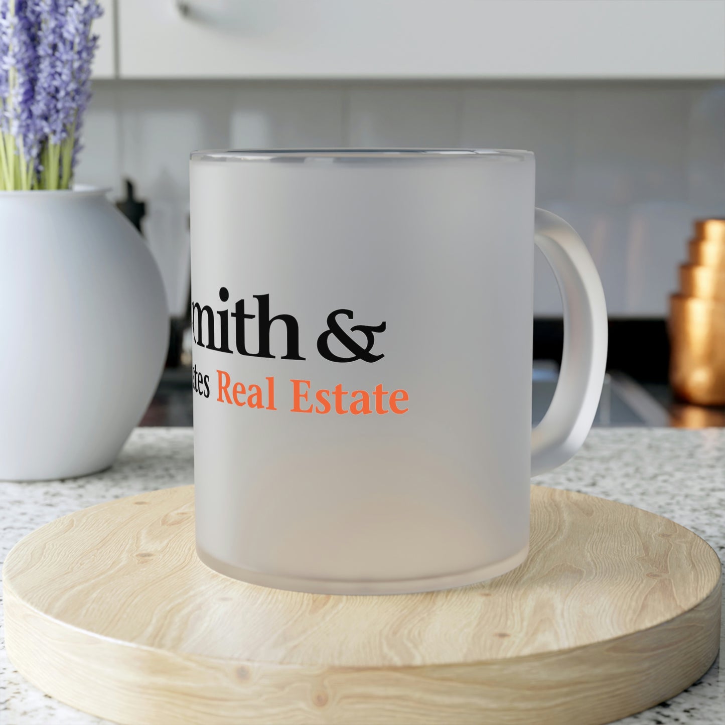 Smith & Associates Frosted Glass Mug